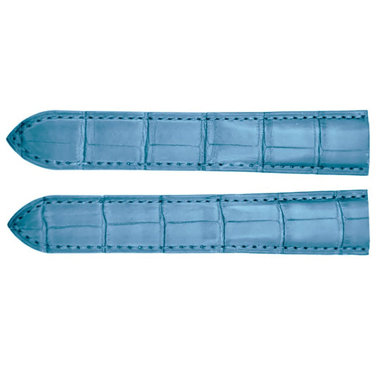 Cartier 16mm Light Blue Leather Women's Watch Strap