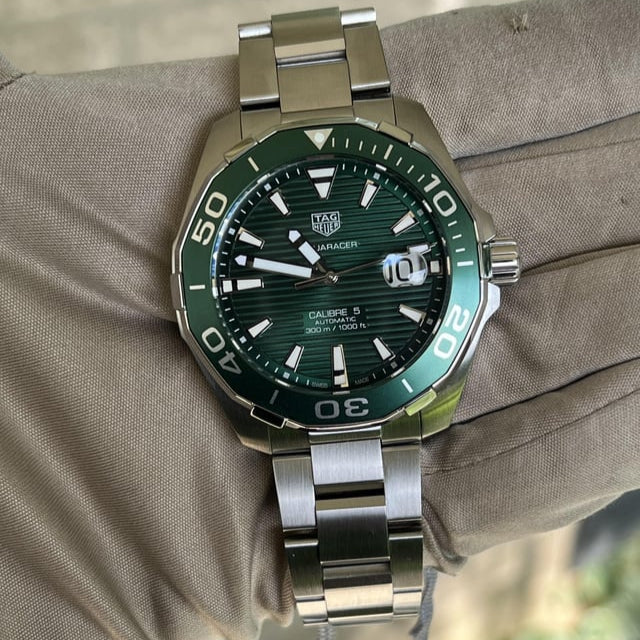 Tag Heuer Aquaracer Green Dial Watch for Men - WAY201S.BA0927