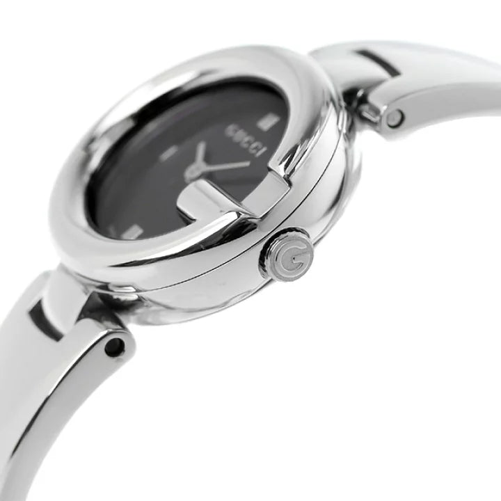 Gucci Guccisima Quartz Black Dial Silver Steel Strap Watch For Women - YA134501