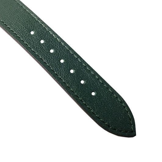 Gucci Grip Silver Dial Green Leather Strap Unisex Watch - YA157412