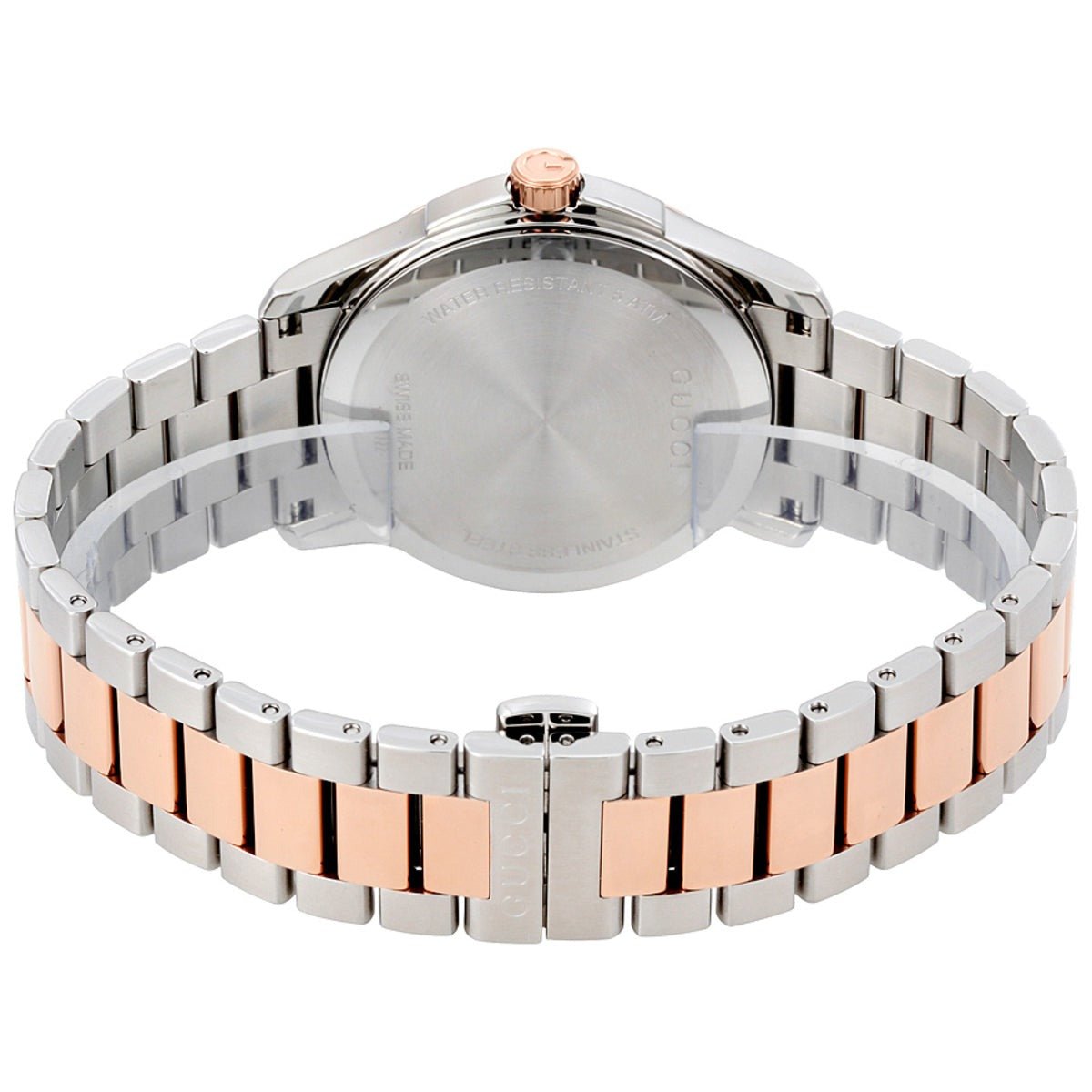 Gucci G Timeless Grey Dial Two Tone Steel Strap Watch For Men - YA126446