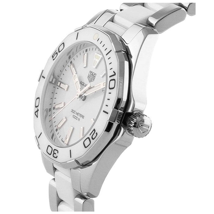 Tag Heuer Aquaracer Quartz White Dial Two Tone Steel Strap Watch Women - WAY131B.BA0914