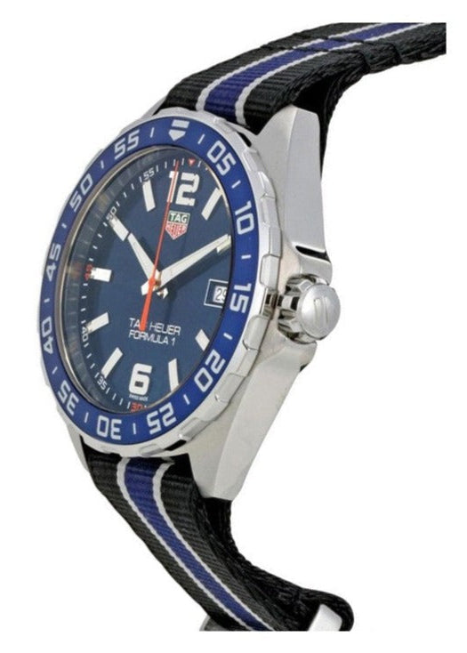 Tag Heuer Formula 1 Quartz Blue Dial Two Tone NATO Strap Watch for Men - WAZ1010.FC8197